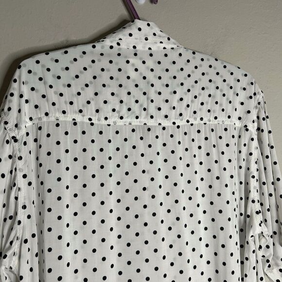The People Vs. Polka Dot Tunic Length Button Down Shirt - Picture 9 of 11